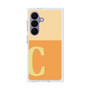 プレミアムスクエアケース［ オリジナル - initial two tone - C orange ］