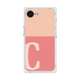プレミアムスクエアケース［ オリジナル - initial two tone - C pink ］