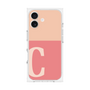 プレミアムスクエアケース［ オリジナル - initial two tone - C pink ］