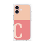 プレミアムスクエアケース［ オリジナル - initial two tone - C pink ］