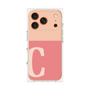 プレミアムスクエアケース［ オリジナル - initial two tone - C pink ］