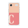 プレミアムスクエアケース［ オリジナル - initial two tone - C pink ］