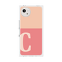 プレミアムスクエアケース［ オリジナル - initial two tone - C pink ］