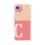 プレミアムスクエアケース［ オリジナル - initial two tone - C pink ］