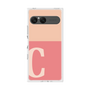 プレミアムスクエアケース［ オリジナル - initial two tone - C pink ］