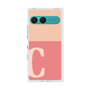 プレミアムスクエアケース［ オリジナル - initial two tone - C pink ］