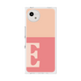プレミアムスクエアケース［ オリジナル - initial two tone - E pink ］