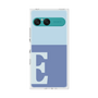 プレミアムスクエアケース［ オリジナル - initial two tone - E blue ］