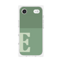 プレミアムスクエアケース［ オリジナル - initial two tone - E green ］