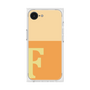 プレミアムスクエアケース［ オリジナル - initial two tone - F orange ］