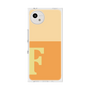 プレミアムスクエアケース［ オリジナル - initial two tone - F orange ］