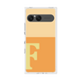 プレミアムスクエアケース［ オリジナル - initial two tone - F orange ］