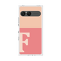プレミアムスクエアケース［ オリジナル - initial two tone - F pink ］