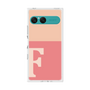 プレミアムスクエアケース［ オリジナル - initial two tone - F pink ］
