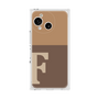 プレミアムスクエアケース［ オリジナル - initial two tone - F brown ］