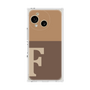 プレミアムスクエアケース［ オリジナル - initial two tone - F brown ］