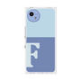 プレミアムスクエアケース［ オリジナル - initial two tone - F blue ］