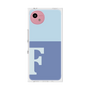 プレミアムスクエアケース［ オリジナル - initial two tone - F blue ］