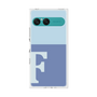 プレミアムスクエアケース［ オリジナル - initial two tone - F blue ］