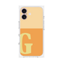 プレミアムスクエアケース［ オリジナル - initial two tone - G orange ］