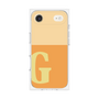 プレミアムスクエアケース［ オリジナル - initial two tone - G orange ］