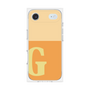 プレミアムスクエアケース［ オリジナル - initial two tone - G orange ］