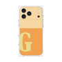 プレミアムスクエアケース［ オリジナル - initial two tone - G orange ］