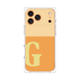 プレミアムスクエアケース［ オリジナル - initial two tone - G orange ］
