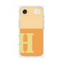プレミアムスクエアケース［ オリジナル - initial two tone - H orange ］