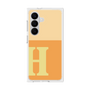プレミアムスクエアケース［ オリジナル - initial two tone - H orange ］