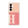 プレミアムスクエアケース［ オリジナル - initial two tone - H pink ］