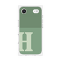 プレミアムスクエアケース［ オリジナル - initial two tone - H green ］