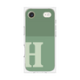 プレミアムスクエアケース［ オリジナル - initial two tone - H green ］