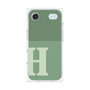 プレミアムスクエアケース［ オリジナル - initial two tone - H green ］