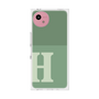 プレミアムスクエアケース［ オリジナル - initial two tone - H green ］