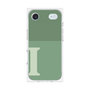 プレミアムスクエアケース［ オリジナル - initial two tone - I green ］