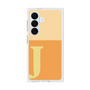 プレミアムスクエアケース［ オリジナル - initial two tone - J orange ］