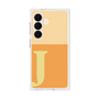 プレミアムスクエアケース［ オリジナル - initial two tone - J orange ］