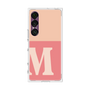 プレミアムスクエアケース［ オリジナル - initial two tone - M pink ］