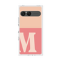 プレミアムスクエアケース［ オリジナル - initial two tone - M pink ］