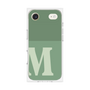 プレミアムスクエアケース［ オリジナル - initial two tone - M green ］