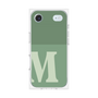 プレミアムスクエアケース［ オリジナル - initial two tone - M green ］