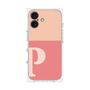 プレミアムスクエアケース［ オリジナル - initial two tone - P pink ］