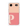 プレミアムスクエアケース［ オリジナル - initial two tone - P pink ］
