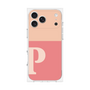 プレミアムスクエアケース［ オリジナル - initial two tone - P pink ］