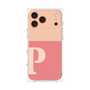プレミアムスクエアケース［ オリジナル - initial two tone - P pink ］