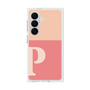 プレミアムスクエアケース［ オリジナル - initial two tone - P pink ］