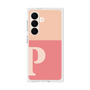 プレミアムスクエアケース［ オリジナル - initial two tone - P pink ］