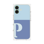 プレミアムスクエアケース［ オリジナル - initial two tone - P blue ］