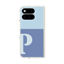 プレミアムスクエアケース［ オリジナル - initial two tone - P blue ］